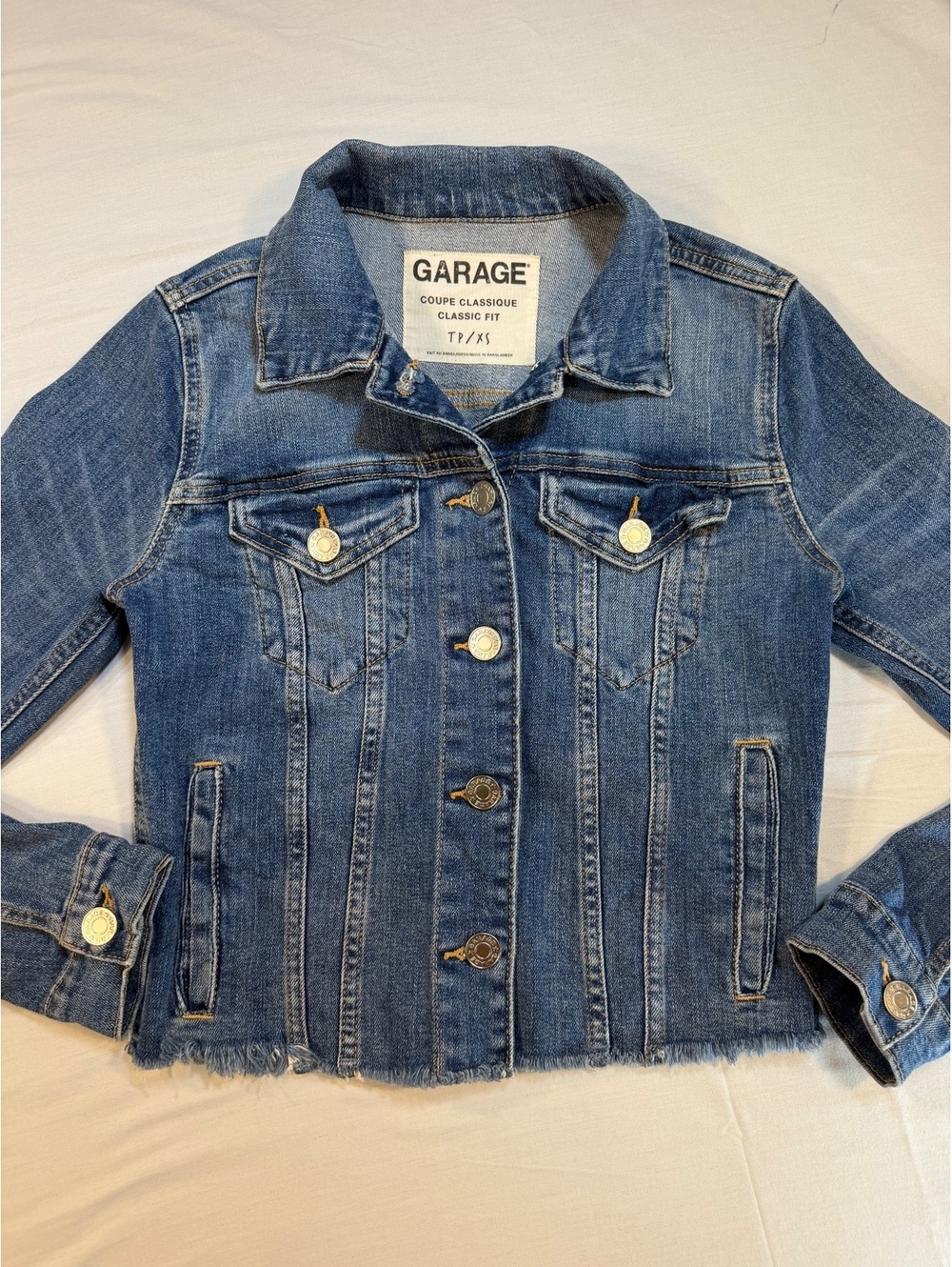 Garage Classic Fit Denim Jacket in Size TP/XS